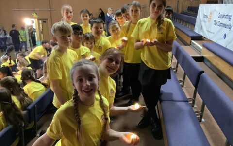 Pupils join peace anthem recording