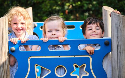 A picture of children smiling